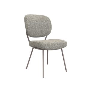 LABEL51 Eetkamerstoel Singapore - Mushroom - Boucle - Brons Metalen Frame
