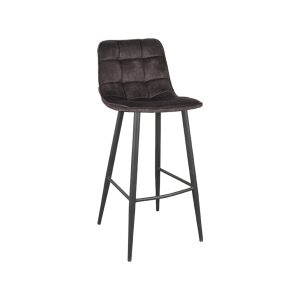 LABEL51 Barkruk Jelt - Antraciet - Velours - Hoog