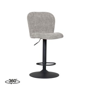 LABEL51 Barkruk Vino - Stone - Chenille - Gaslift