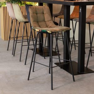 LABEL51 Barkruk Bistro - Hunter - Fluweel - Hoog